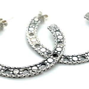 John Hardy Silver Dot Hoop Earrings